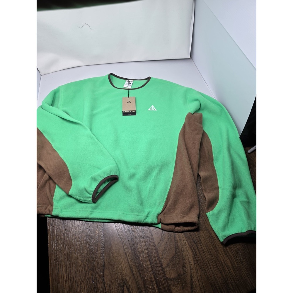 NWT Nike ACG Wolf Tree Polartec Fleece Crew Pullover Men's Size L HV1117-388